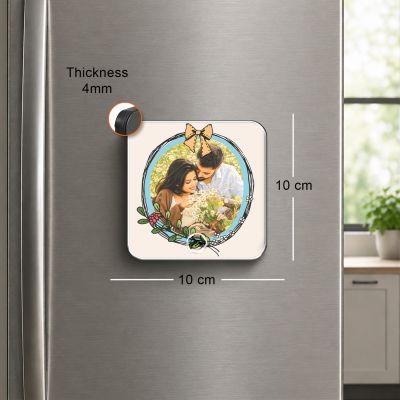 Personalized Photo & Music Plaque Customized Musical Fridge Magnet Frame with Your Photo & Song Anniversary, Birthday & Valentine’s Day Gift for Couples